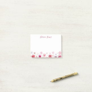 Mooie gepersonaliseerde bloem 4 "x 3" post-it® notes