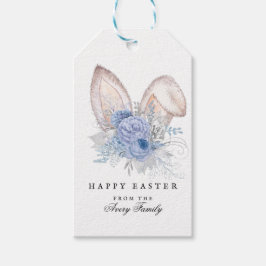 Mooie gepersonaliseerde bloemencorso Pasen Cadeaulabel