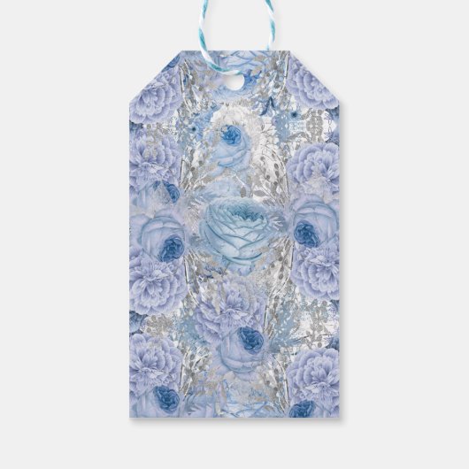 Mooie gepersonaliseerde bloemencorso Pasen Cadeaulabel (Achterkant)