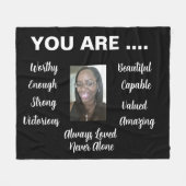 MOOIE GEPERSONALISEERDE FLEECE DEKEN (Voorkant (Horizontaal))