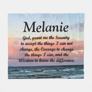 MOOIE GEPERSONALISEERDE SERENITEIT GEBEDSDEKEN FLEECE DEKEN