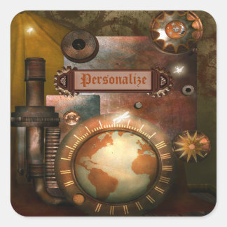 Mooie gepersonaliseerde Steampunk Stickers