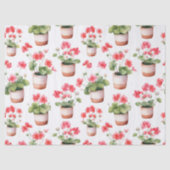Mooie geranium potten tissuepapier (Voorkant)