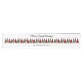 Mooie geruite kerstbomen medium tafelloper (Horizontaal)