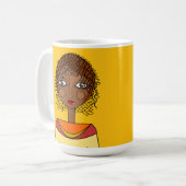 Mooie gestileerde gezicht Mok (Voorkant links)