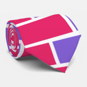 Mooie gestreepte baksteen roze stropdas (Opgerold)
