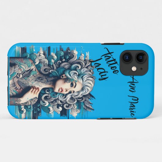 Mooie getatoeëerde dame  Case-Mate iPhone case (Achterkant (horizontaal))
