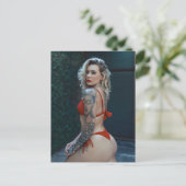 Mooie getatoeëerde vrouwen Foto Briefkaart (Staand voorkant)