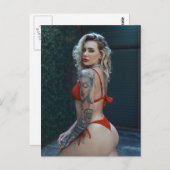 Mooie getatoeëerde vrouwen Foto Briefkaart (Voorkant / Achterkant)