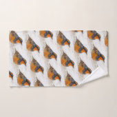 Mooie gevarieerde haast op een sneeuwnende winterd bad handdoek (Handdoek)