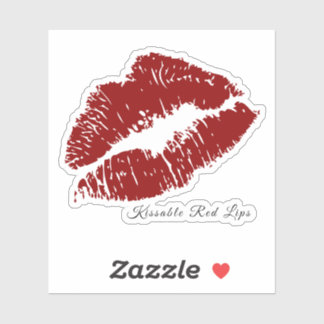 Mooie, gevlekte rode lippen sticker