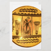 Mooie, geweldige gouden Rode Afrikaanse drummers Briefpapier (Voorkant / Achterkant)