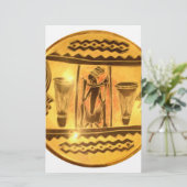 Mooie, geweldige gouden Rode Afrikaanse drummers Briefpapier (Staand voorkant)