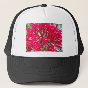 Mooie Geweldige rode bloemen Trucker Pet