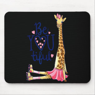 Mooie Giraffe _ Inspireer Wees Jijzelf Giraffe Die Muismat