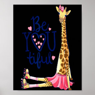 Mooie Giraffe _ Inspireer Wees Jijzelf Giraffe Die Poster