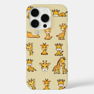 Mooie Giraffe Patroon Hoestelcase – Schattige Kawa iPhone 16 Pro Hoesje