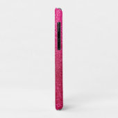 Mooie Girly Leuke Heet Roze Faux Glitter Naam Case-Mate iPhone Case (Achterkant/links)