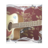 Mooie gitaar met een Afrikaans motief Notitieblok (Voorkant)