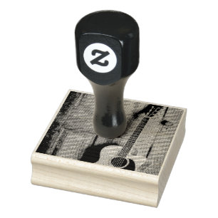 Mooie gitaar 	rubberstempel
