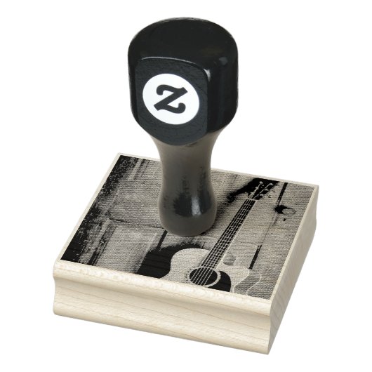 Mooie gitaar 	rubberstempel (Stempel)