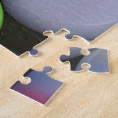 Mooie glasscherven - kalme kleuren die minder bela legpuzzel (Zijkant)