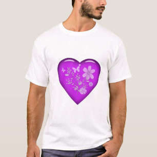 Mooie glazen flessenhart t-shirt