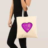 Mooie glazen flessenhart tote bag (Voorkant (product))