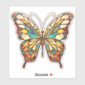 Mooie Glazen in lood vlinder auto sticker (Vel)