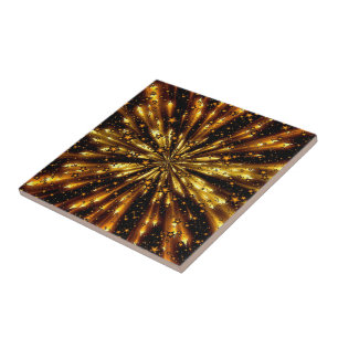 Mooie glitter Gold Stars - universum Tegeltje