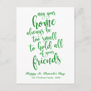 Mooie Glitter Ierse Zegen St. Patrick's Dag Briefkaart