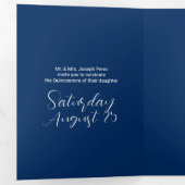 Mooie Glitter Quinceanera Drieluik Uitnodiging (Binnenzijde eerst)