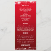 Mooie gloeiende sterren rode bruiloft programma (Achterkant)