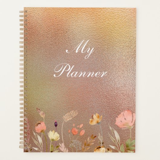 Mooie Glossy Flowers Planner (Voorkant)