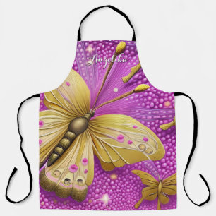 Mooie Gold Butterfly-Waterverf, speciaal gepersona Schort