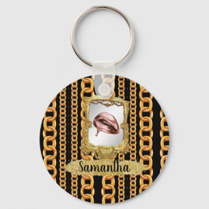 Mooie Gold Elegant Chic Custom Sleutelhanger