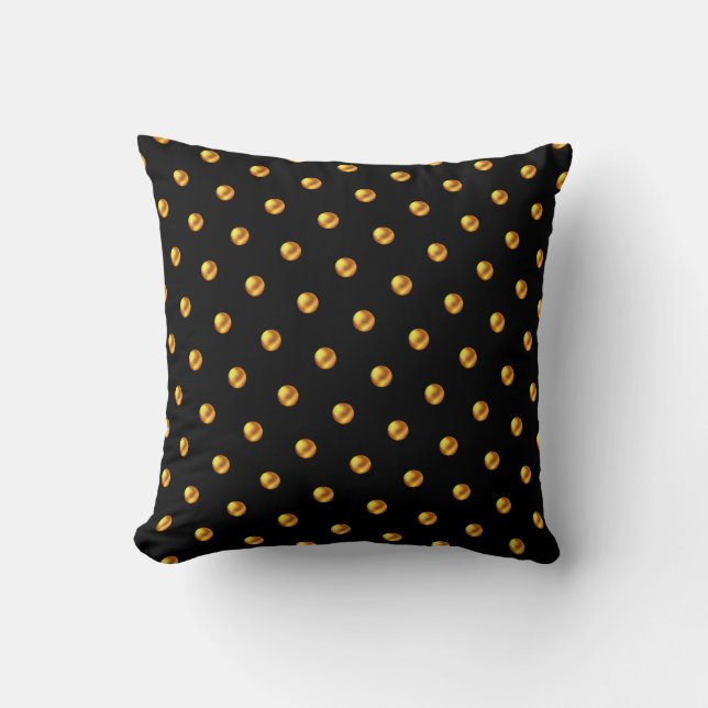 Mooie Gold Polka Dots Kussen (Voorkant)