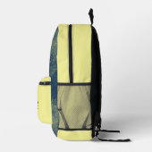 Mooie Golden Blue Glitter Custom Initiaal Bedrukte Rugzak (Rechts)