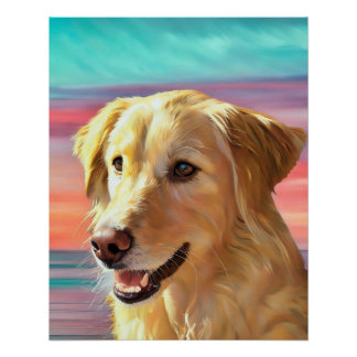 Mooie Golden Retriever Glossy Poster Perfect Poster