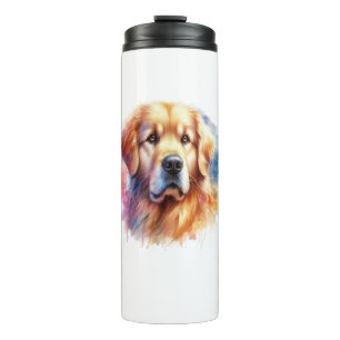 Mooie Golden Retriever in Waterverf Thermosbeker