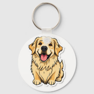 Mooie Golden Retriever Sleutelhanger