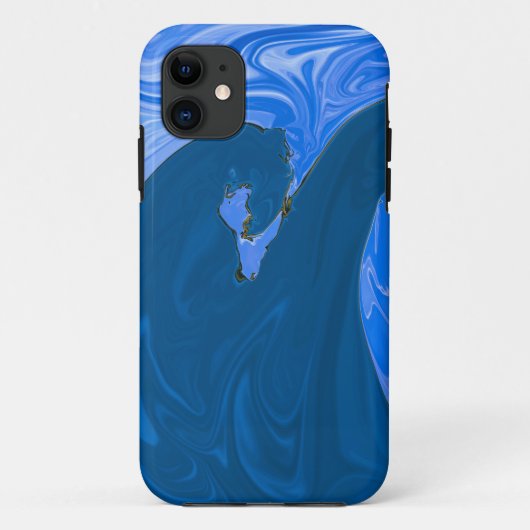 Mooie golven Abstracte schilderende wandkunst Case-Mate iPhone Case (Achterkant)