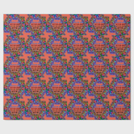 Mooie GOOD DAY GREEN BROWN ORANJE MANDALA Cadeaupapier