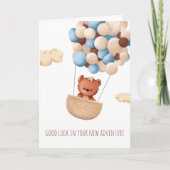 Mooie Good Luck Beer Ballonnen Afscheid Kaart (Voorkant)