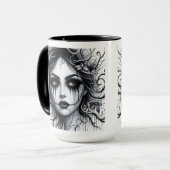 Mooie Gothic Woman Mok (Voorkant links)