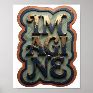 Mooie Goud IMAGINE Design Poster