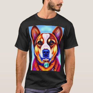 Mooie Goud Retriever Cartoon Karakter Olie Pai T-shirt