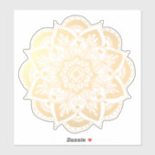 Mooie goudbloem Mandala Sticker (Vel)