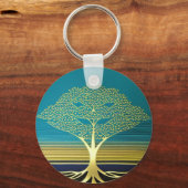Mooie goudboom van de Sleutelhanger van het leven (Achterkant)