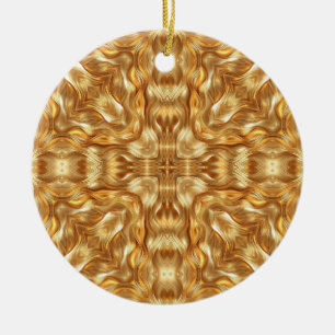 Mooie gouden abstracte patroon keramisch ornament
